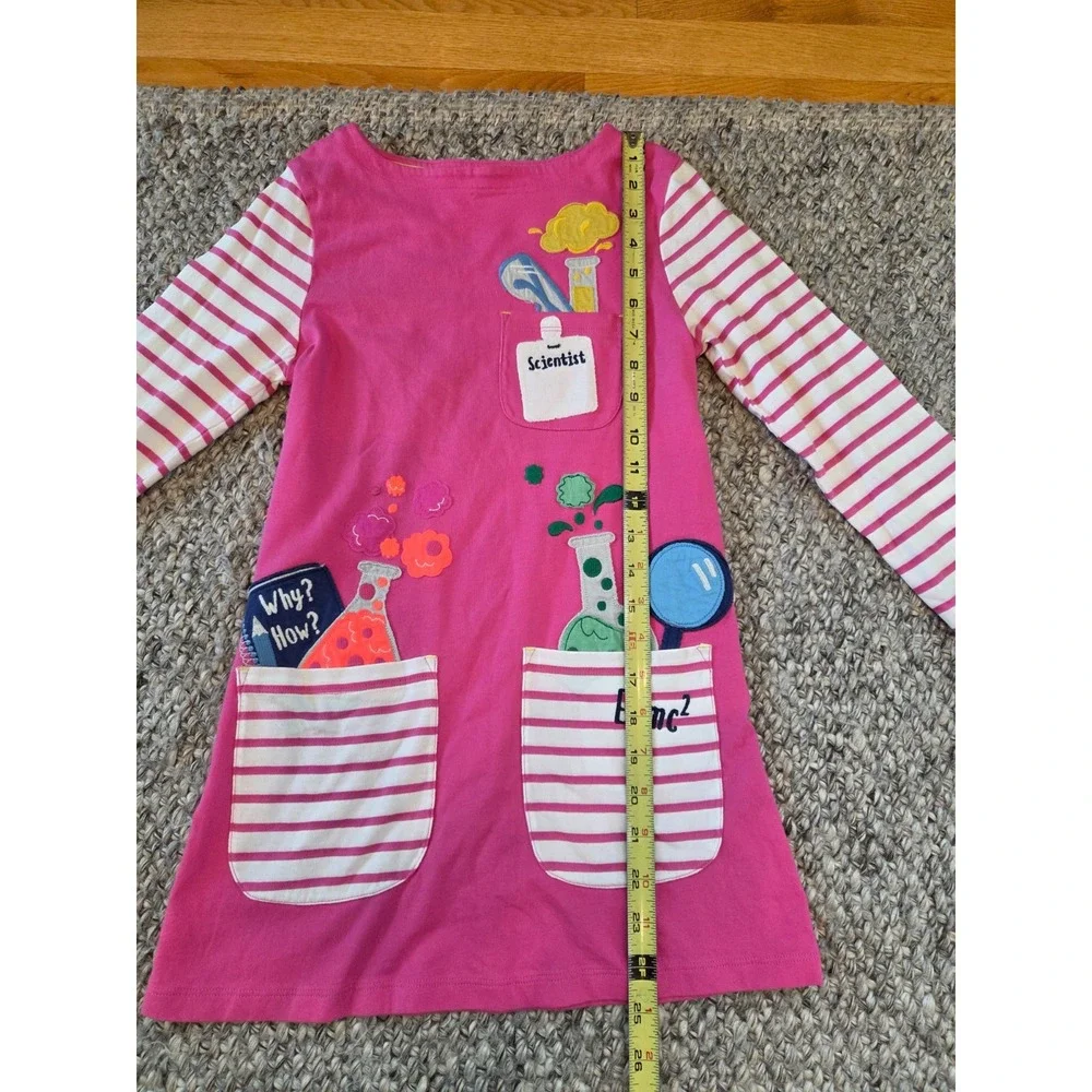 Mini Boden Science Scientist Back to School Appliqué Jersey Dress Girls 9-10